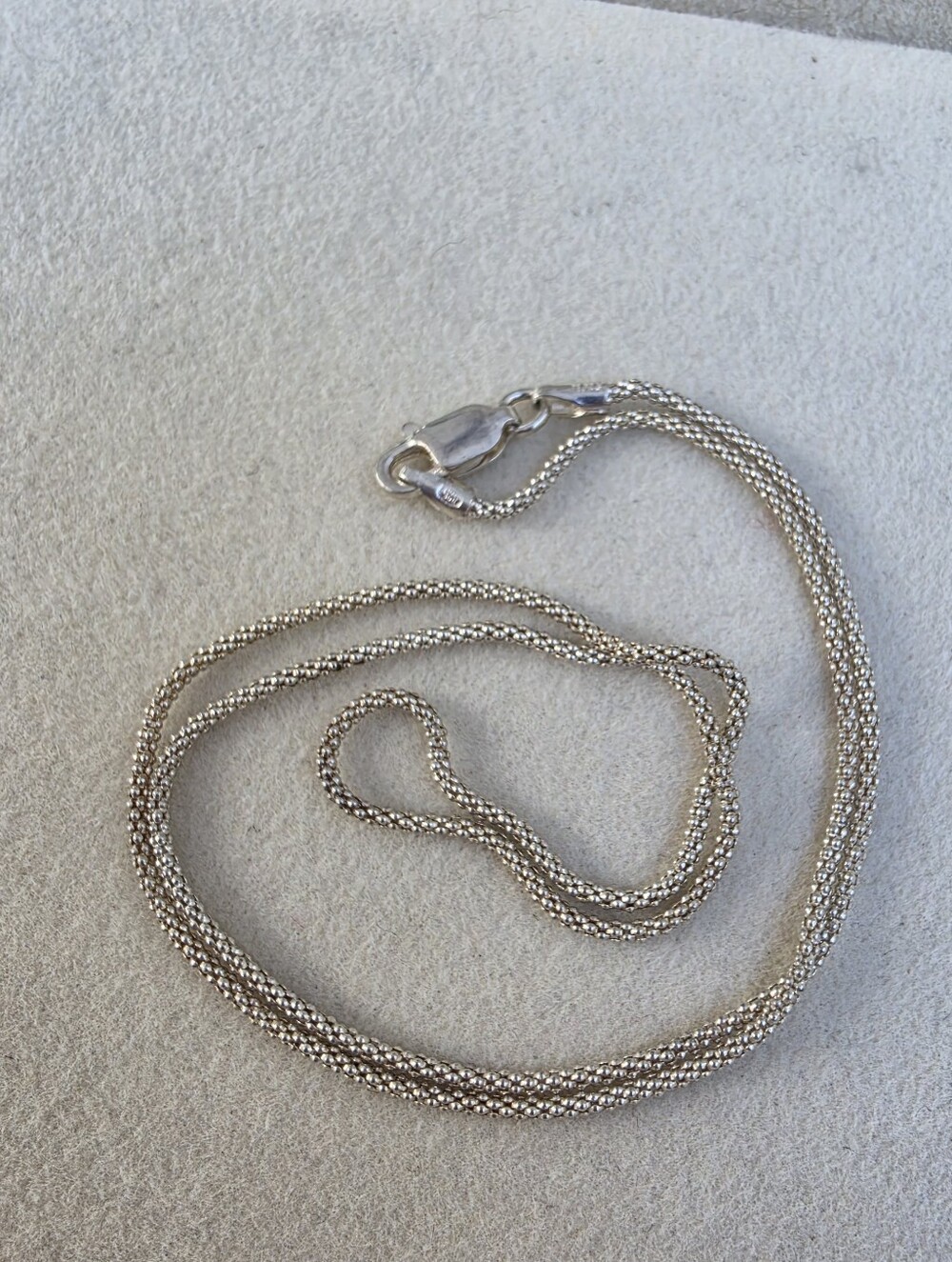 16": Italian Sterling Silver Chain Necklace • 2.00g